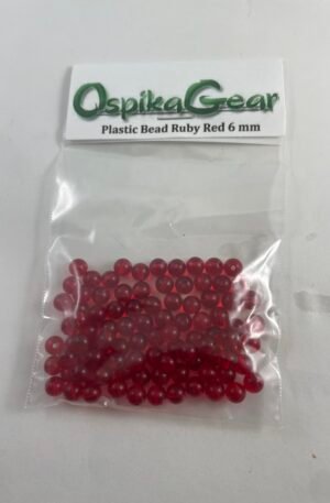 Premium Plastic Beads 6mm Ruby Red